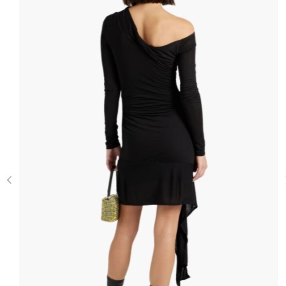 Helmut Lang Scala Draped Asymmetric Mini Dress S … - image 8